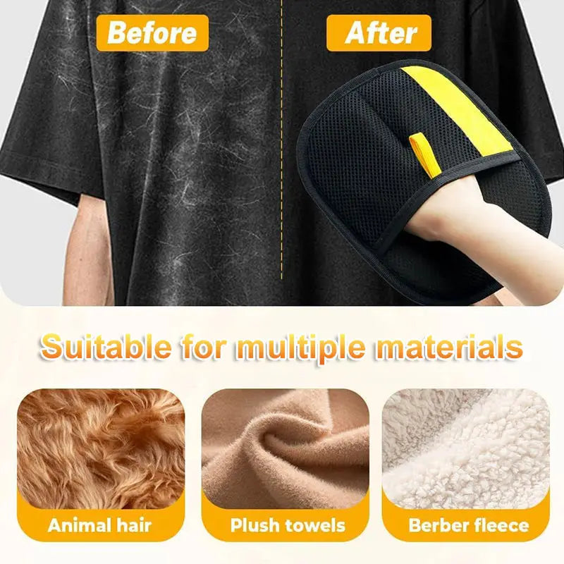 Dropshipping Two-Way Double-Sided Electrostatic Dog Hair Removal Glove Reusable Efficient Washable Upgraded Pet Grooming Glove