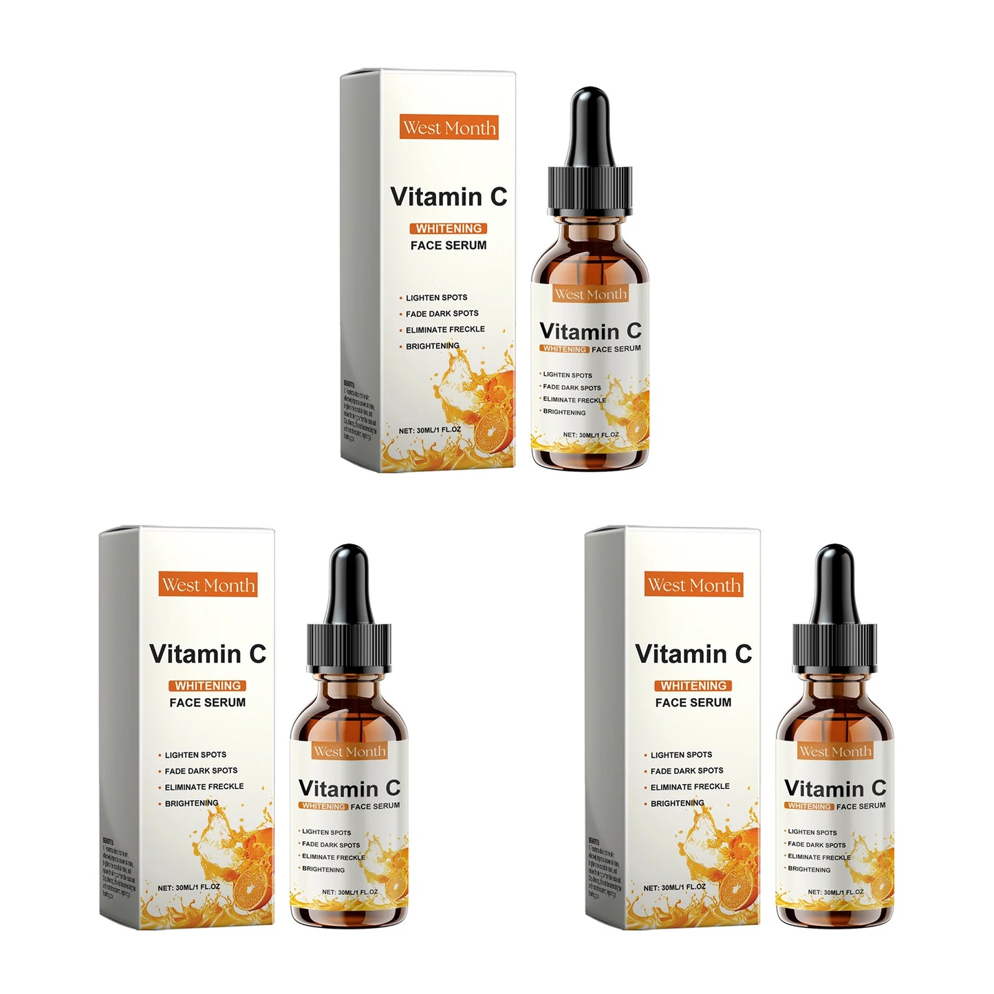 Vitamin C Facial Essence Fade Dark Spots Eliminate Freckles Acne Marks Repair Smooth Skin Care Hyaluronic Acid Brightening Serum