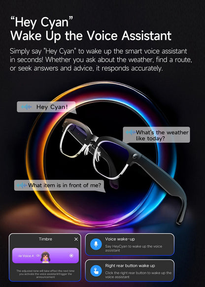 2026 New 8K HD AI Smart Glasses Men with Chat GPT 800MP Camera Bluetooth Call AI Translation Voice Assistant Control Unisex Sung