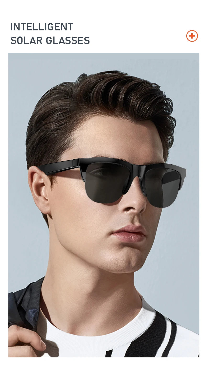 Smart Bluetooth V5.3 Sunglasses Glasses Call Outdoor Sports Headphones HIFI Black Technology Anti-touch UV For Men And Women