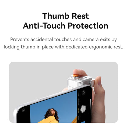 TELESIN Magnetic Phone Camera Shoot Hand Grip 3200Mha Powerbank Wireless Charging Phone Holder Remote Shooting Aid for Iphone