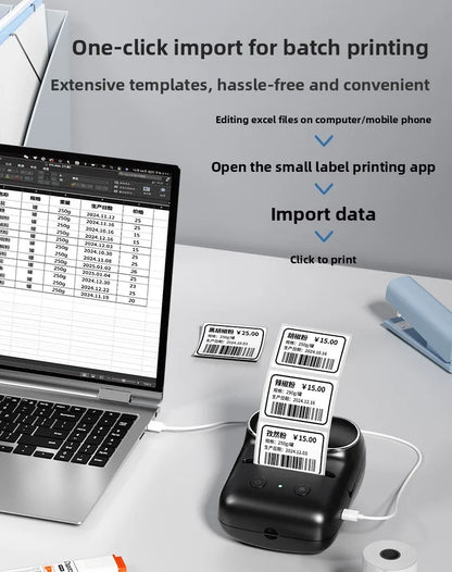 Suitable for M108 label printer, small cross-border e-commerce price Bluetooth self-adhesive thermal printer