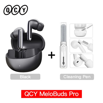 QCY MeloBuds Pro ANC Bluetooth 5.3 Earphones Wireless 46dB Hybrid ANC Hi-Res LDAC Earbuds 6 Mic Headphones 34H In-Ear Detection