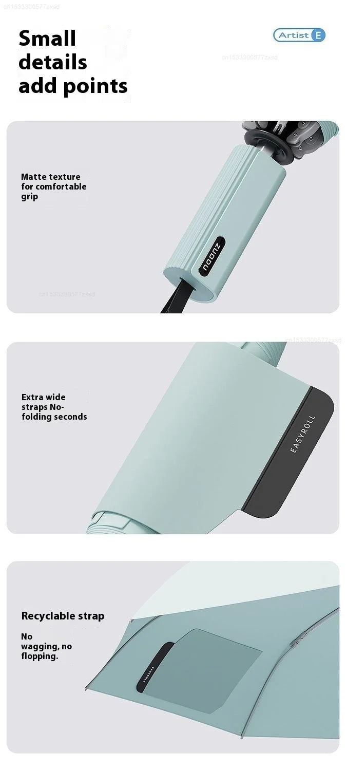 ZUODU Fully Automatic Reverse-Folding Umbrella Durable Wind-resistant Umbrella Rainproof UV Resistant Umbrella Sun Protection