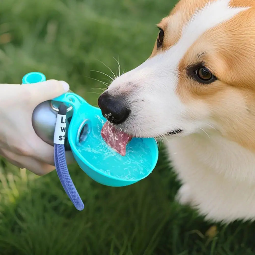 Spherical Dog Water Bottle Portable Hiking Water Dispenser Leak-Proof  Foldable Silicone Bowl for Dogs Travel Outdoor Walking