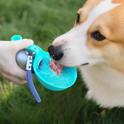 Spherical Dog Water Bottle Portable Hiking Water Dispenser Leak-Proof  Foldable Silicone Bowl for Dogs Travel Outdoor Walking