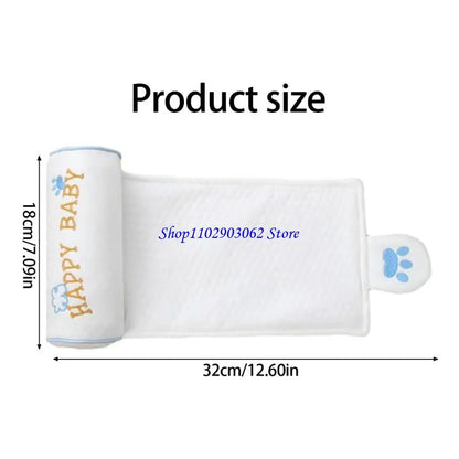 B5XB Infant Head Rest Pillow Breathable Pearls Cotton Filling Machine Washable Design For Crib Strollers Car
