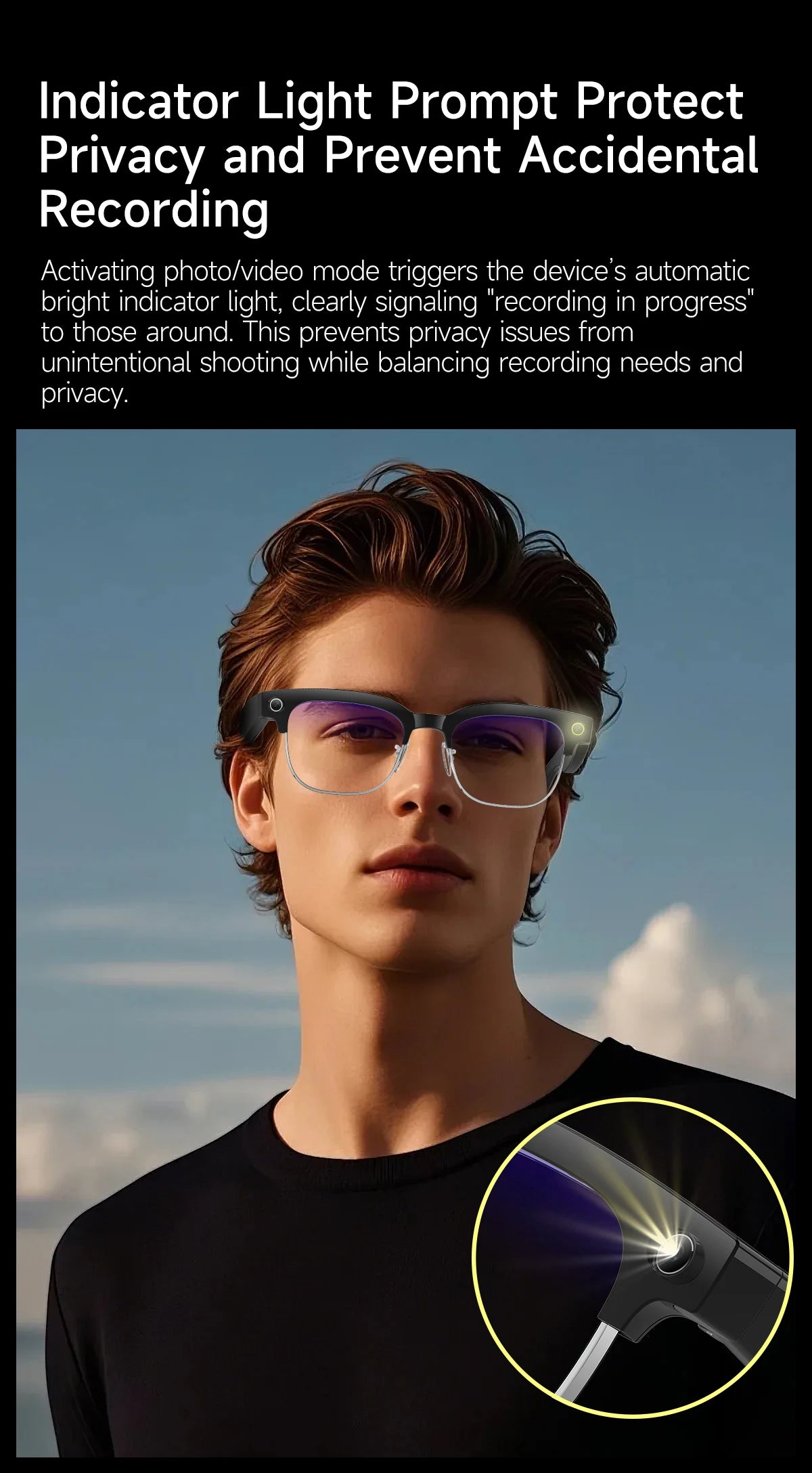 2026 New 8K HD AI Smart Glasses Men with Chat GPT 800MP Camera Bluetooth Call AI Translation Voice Assistant Control Unisex Sung