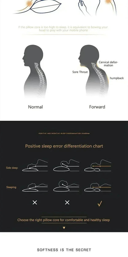Pillow Pillow Core Neck Pillow Middle-aged and Elderly Adult Special Pillow Household Single Student Dormitory Pillow