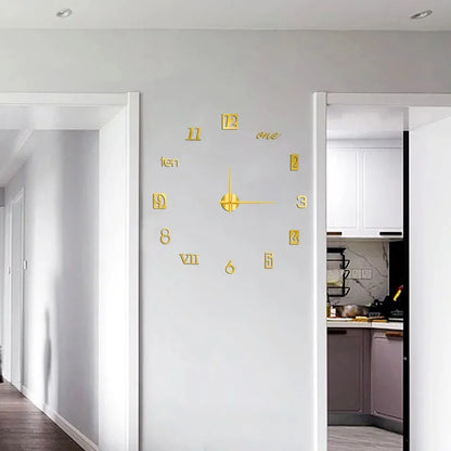 Creative Luminous Silent Wall Clock DIY Living Room Bedroom Three-dimensional Decorative Digital Clock Acrylic Wall Home Decor