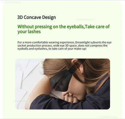 Dreamlight 4S Eye Mask Sleep 3D Stereoscopic Sleep Aid for Men Women Adult for Sleeping Block Out Light Travel Blindfold