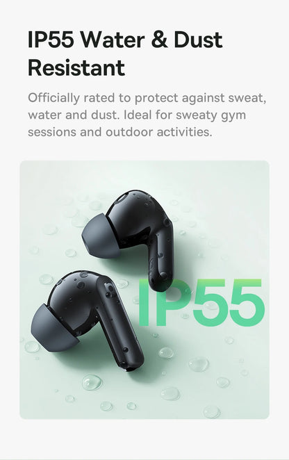 Baseus Bass EP10 NC -43dB Noise Cancelling ANC True Wireless Earbuds Bluetooth 6.0 In-Ear Wireless Earphones 4-Mics ENC Ear buds