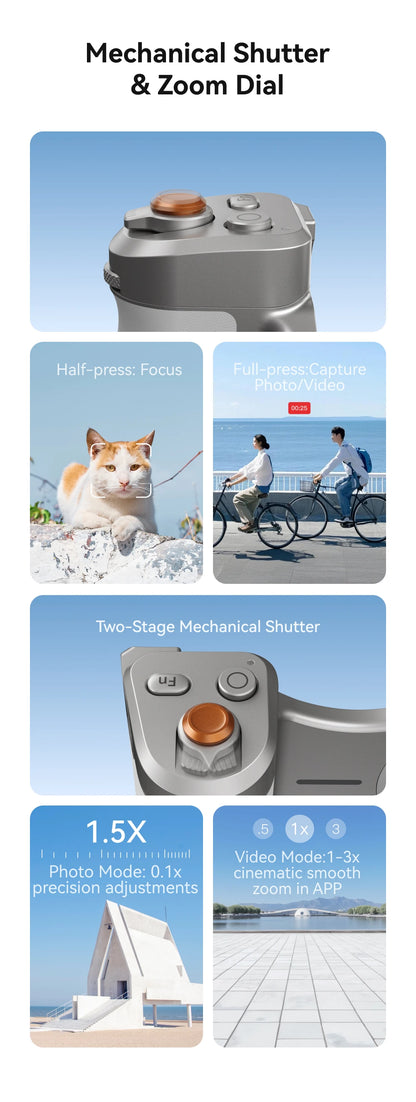 TELESIN Magnetic Phone Camera Shoot Hand Grip 3200Mha Powerbank Wireless Charging Phone Holder Remote Shooting Aid for Iphone