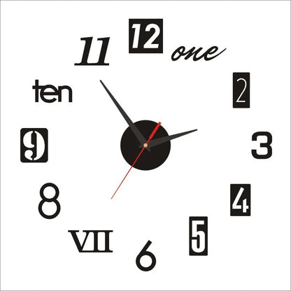 Creative Luminous Silent Wall Clock DIY Living Room Bedroom Three-dimensional Decorative Digital Clock Acrylic Wall Home Decor