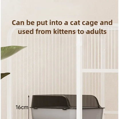 Anti Tracking Semi‑Enclosed Cat Litter Box Odor Control Pet Toilet with Detachable Scoop for Indoor Cats