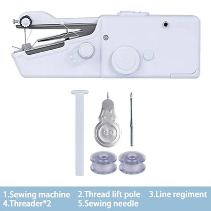 Portable Mini Sewing Machine Handheld Electric Sewing Machine With Bobbin Suitable for Needlework and Manual Work Hand Home DIY