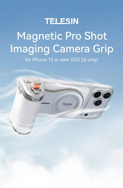 TELESIN Magnetic Phone Camera Shoot Hand Grip 3200Mha Powerbank Wireless Charging Phone Holder Remote Shooting Aid for Iphone