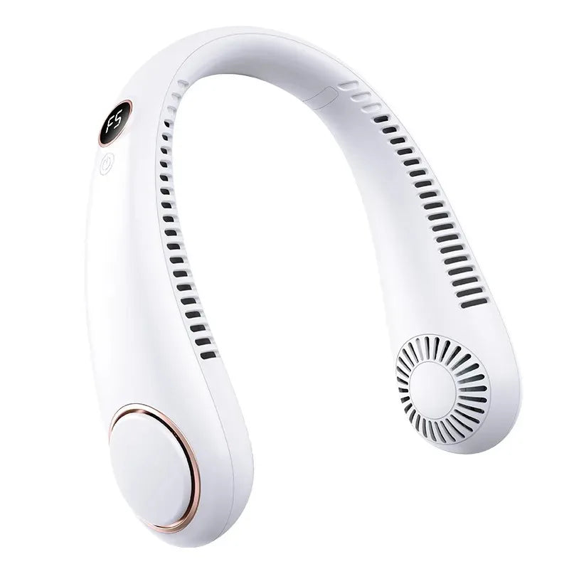 Bladeless Neck Mounted Fan 3 Speed, Rechargeable Mini Portable Air Cooler, Long Lasting Summer Outdoor Sports Cooling Neck Fan