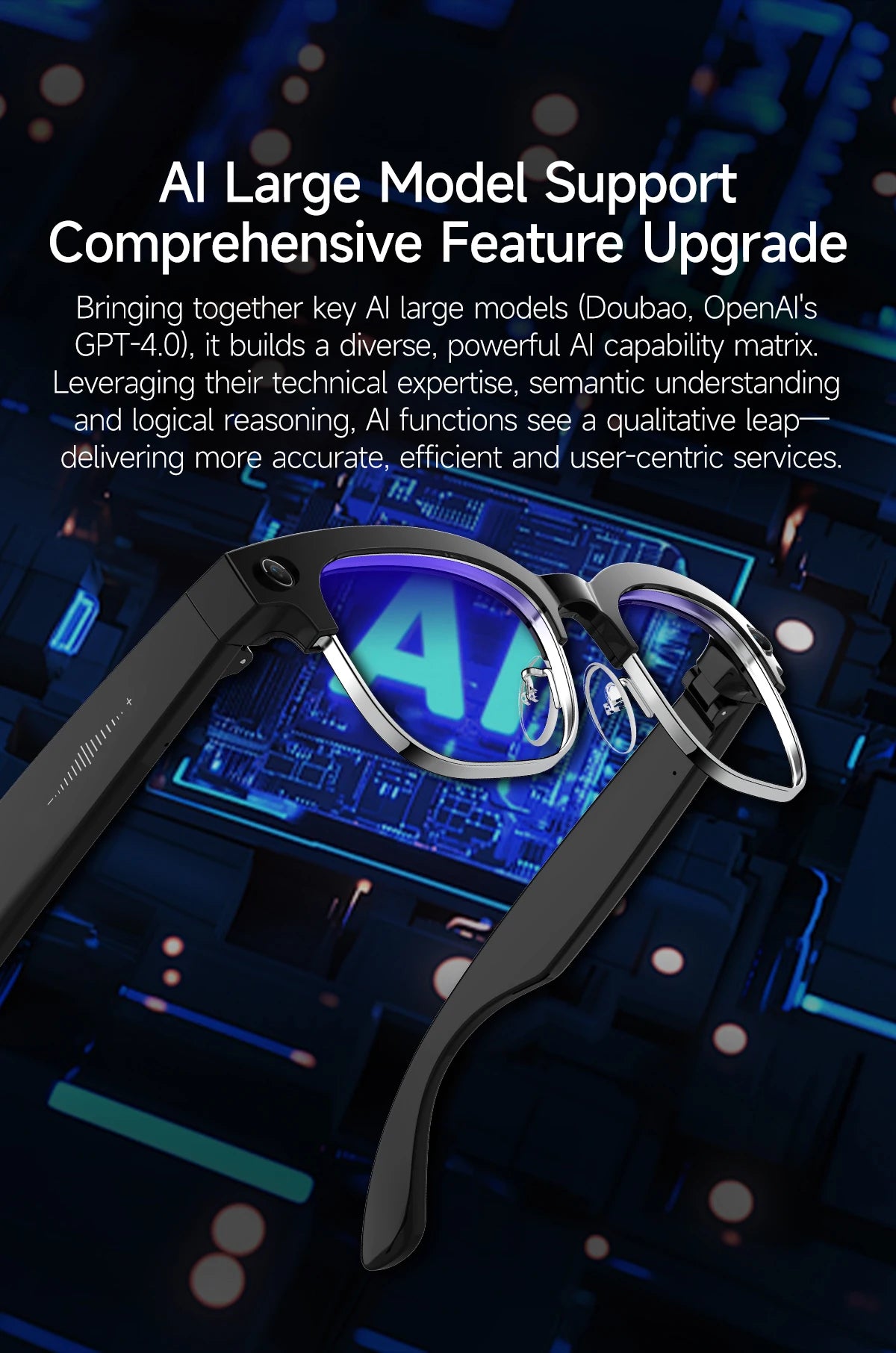 2026 New 8K HD AI Smart Glasses Men with Chat GPT 800MP Camera Bluetooth Call AI Translation Voice Assistant Control Unisex Sung
