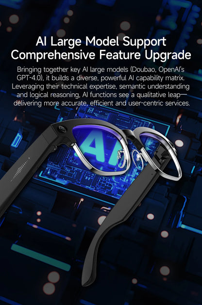 2026 New 8K HD AI Smart Glasses Men with Chat GPT 800MP Camera Bluetooth Call AI Translation Voice Assistant Control Unisex Sung