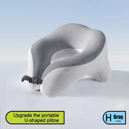 Travel Neck Pillow Slow Rebound Memory Foam U-shaped Pillow Comfortable Soft Car and Airplane Neck Pillow Office Nap