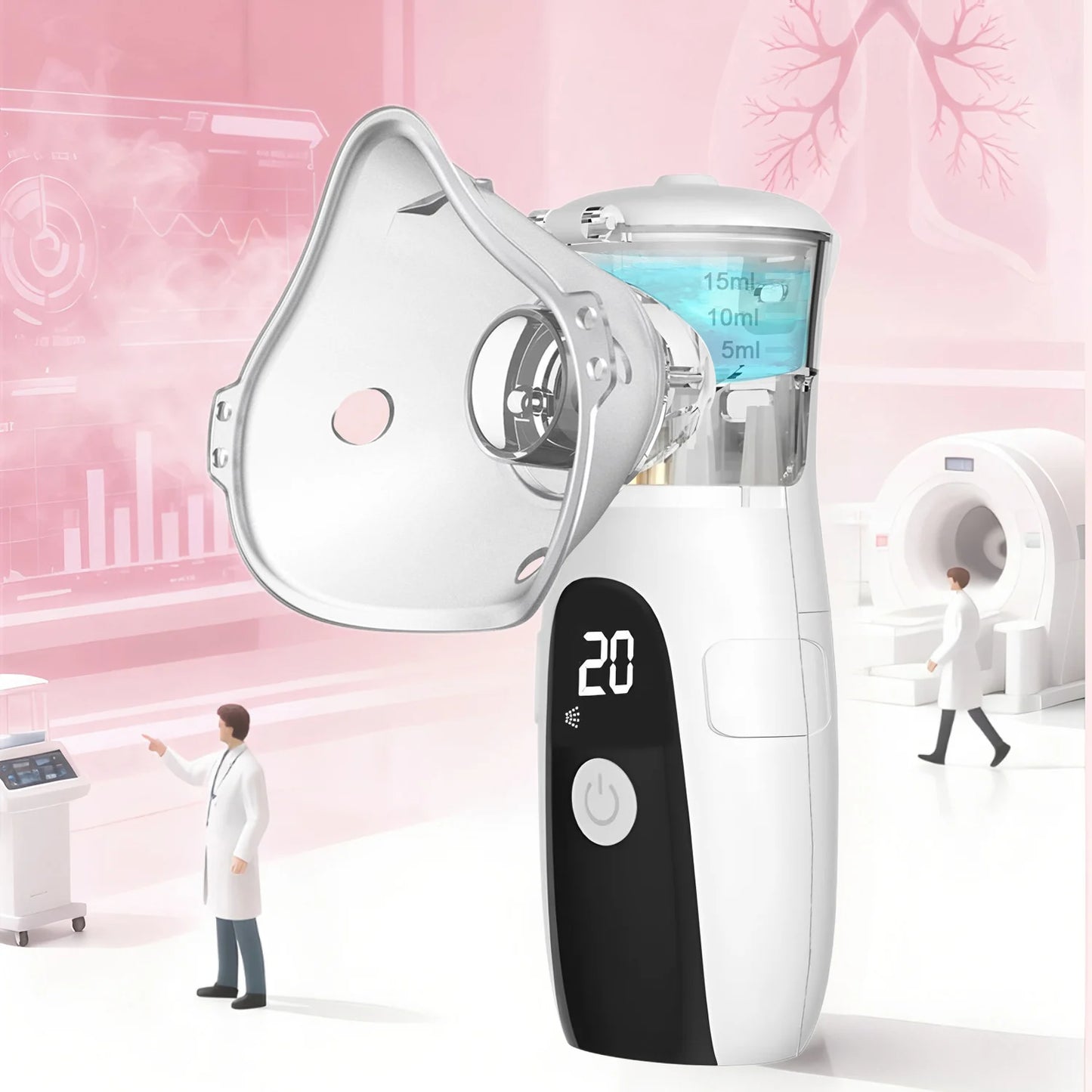 Mesh Nebuliser Medical Silent Nebuliser Cough Compressor for Children Adults Masked Asthma Inhaler Portable Humidifier