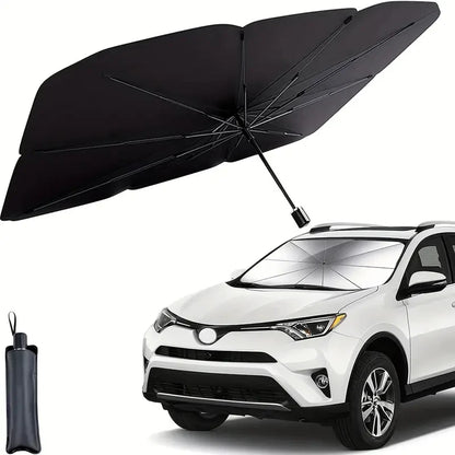 Portable Car Windshield Sunshade, Foldable Windshield Sun Umbrella, Car Exterior Accessory, Car Windshield Cooling Umbrella for Daily Use, Car Window Shades