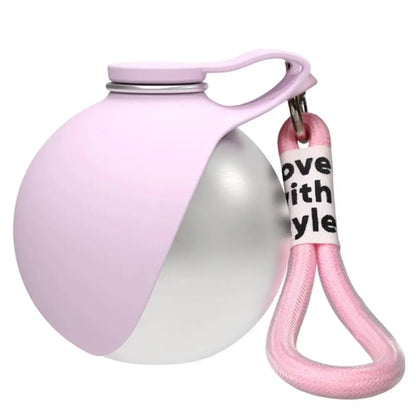Spherical Dog Water Bottle Portable Hiking Water Dispenser Leak-Proof  Foldable Silicone Bowl for Dogs Travel Outdoor Walking