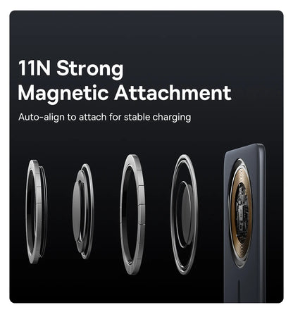 Baseus 5000mAh Magnetic Power Bank 15W PD 20W Wired Charging Thin Card-Sized Slim Portable Powerbank for iPhone 17 Samsung