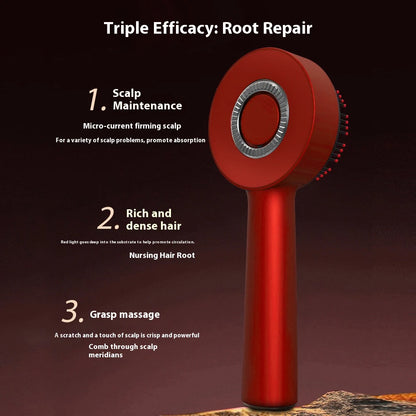 Scalp Massage Comb with Red Light, Electric Hair Scalp Massager with 3 Modes, Rechargeable 6ml Serum Applicator Tool