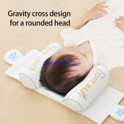 B5XB Infant Head Rest Pillow Breathable Pearls Cotton Filling Machine Washable Design For Crib Strollers Car