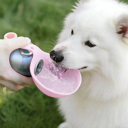 Spherical Dog Water Bottle Portable Hiking Water Dispenser Leak-Proof  Foldable Silicone Bowl for Dogs Travel Outdoor Walking