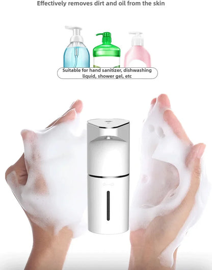 2026 New Automatic Foam Soap Dispensers Bathroom Smart Washing Hand Machine With USB Charging White High Quality ABS Material