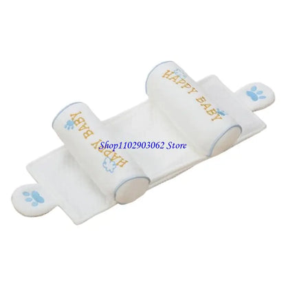 B5XB Infant Head Rest Pillow Breathable Pearls Cotton Filling Machine Washable Design For Crib Strollers Car