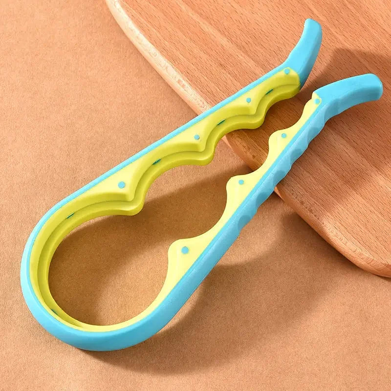 Multifunctional 4-in-1 Kitchen Tool Jar Gripper Lid Opener Can Opener Bottle Opener - Easy to Use Home Essential