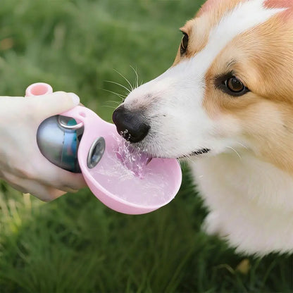 Spherical Dog Water Bottle Portable Hiking Water Dispenser Leak-Proof  Foldable Silicone Bowl for Dogs Travel Outdoor Walking