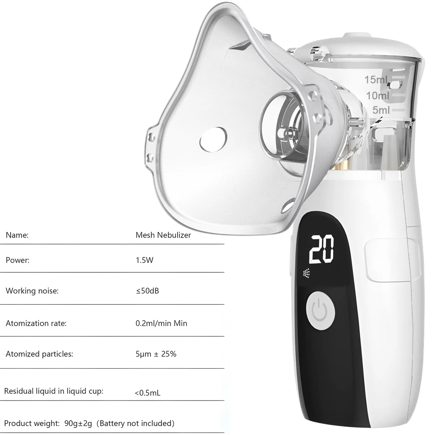 Mesh Nebuliser Medical Silent Nebuliser Cough Compressor for Children Adults Masked Asthma Inhaler Portable Humidifier