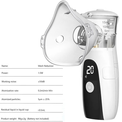 Mesh Nebuliser Medical Silent Nebuliser Cough Compressor for Children Adults Masked Asthma Inhaler Portable Humidifier