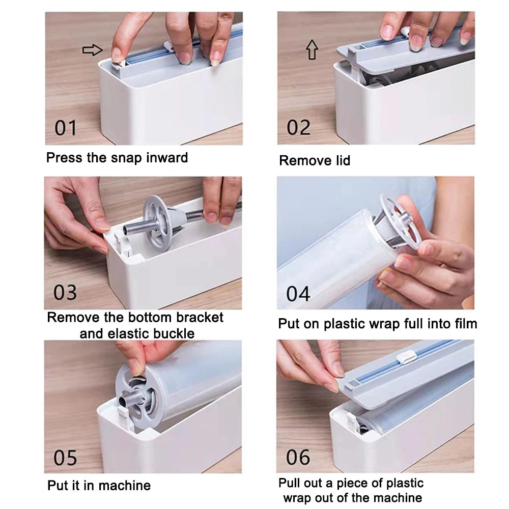 3 In 1/only 1 functional Aluminum Film Wrap Cutter WallMount Paper Towel Holder Cling Film Cutting Holder Plastic Wrap Dispenser