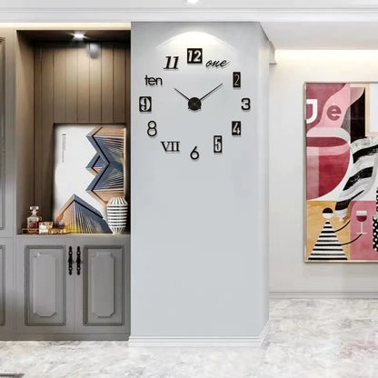 Creative Luminous Silent Wall Clock DIY Living Room Bedroom Three-dimensional Decorative Digital Clock Acrylic Wall Home Decor
