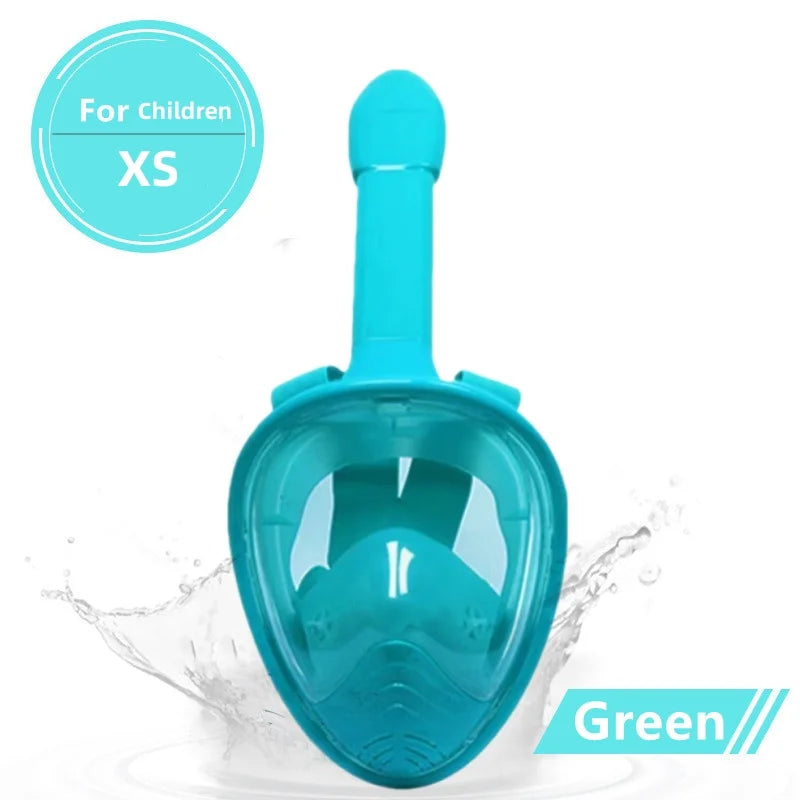 Underwater Scuba Anti Fog Full Face Diving Mask Snorkeling Respiratory Masks Safe Waterproof Swimming Equipment for Adult Kids