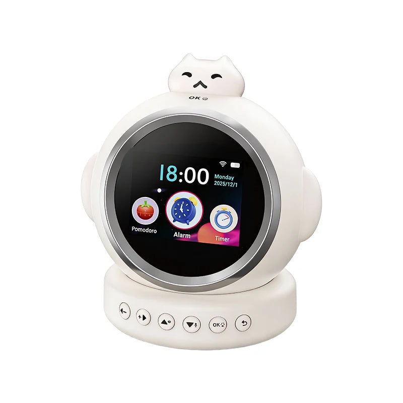 Smart AI Alarm Clock for Kids Ok to Wake Children with Sleep Training and Sound Talking Robot Toy Birthday Gift for Boy Girls