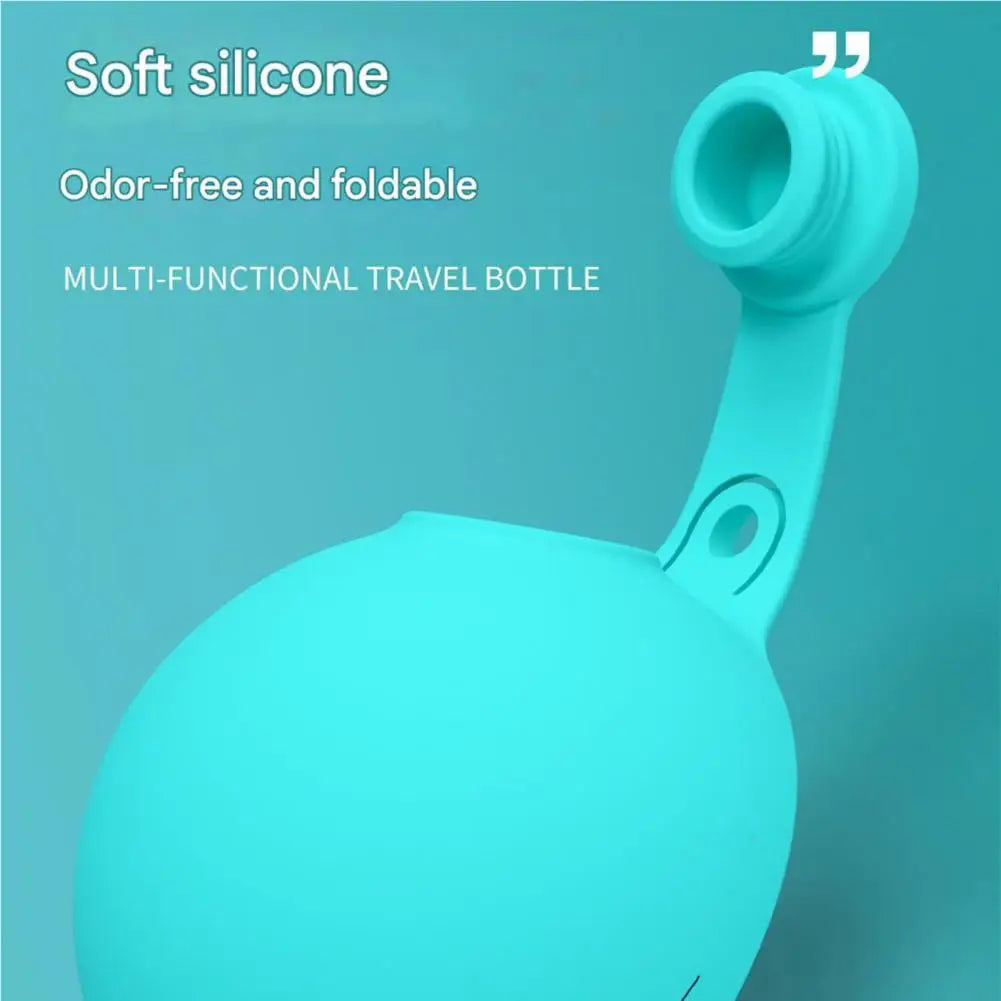 Spherical Dog Water Bottle Portable Hiking Water Dispenser Leak-Proof  Foldable Silicone Bowl for Dogs Travel Outdoor Walking