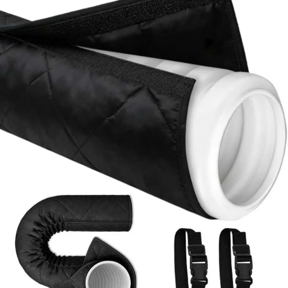 Adjustable Straps Air Conditioner Hose Cover Waterproof with 2 Buckle Straps Hose Insulation Cover Heat Insulation Protective