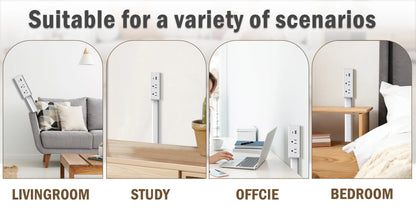3 Style Retractable Sockets in Various Shapes US Plug Power Strip with AC Outlets USB Port(USB-A/C),Adjustable Electrical Outlet Extender Stick,Multi Socket Wall Socket Universal for Hard-to-Reach Wall Outlets Behind Couch,Be