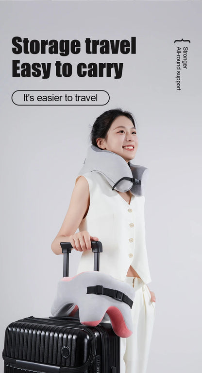 Travel Neck Pillow Slow Rebound Memory Foam U-shaped Pillow Comfortable Soft Car and Airplane Neck Pillow Office Nap