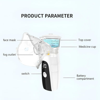 Mesh Nebuliser Medical Silent Nebuliser Cough Compressor for Children Adults Masked Asthma Inhaler Portable Humidifier