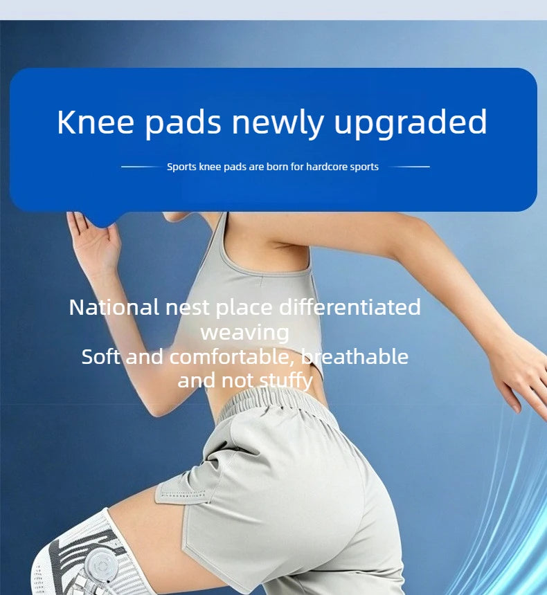 Sports knee support strap with spring support silicone shock absorption suitable for running basketball hiking outdoor sports