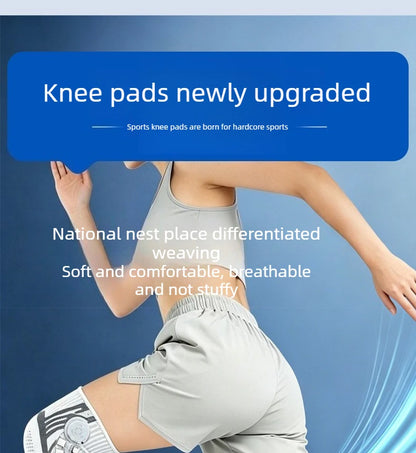 Sports knee support strap with spring support silicone shock absorption suitable for running basketball hiking outdoor sports