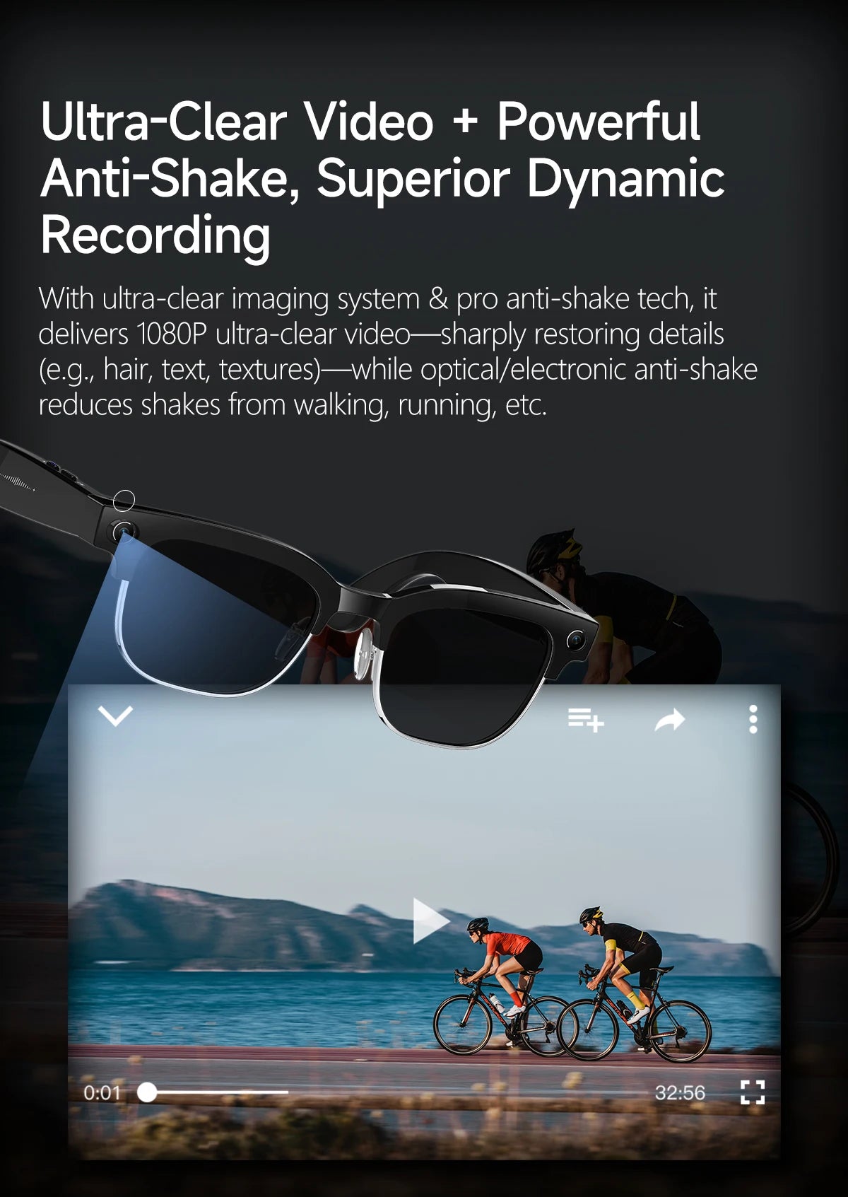 2026 New 8K HD AI Smart Glasses Men with Chat GPT 800MP Camera Bluetooth Call AI Translation Voice Assistant Control Unisex Sung